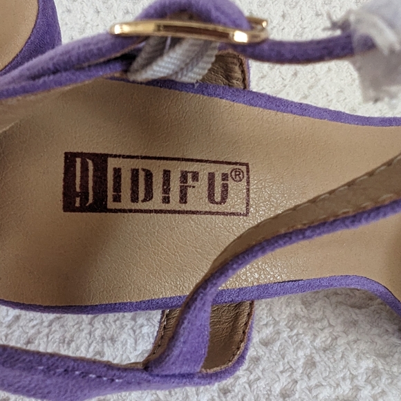 Chunky purple heels - Picture 7 of 8